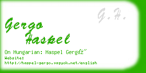 gergo haspel business card